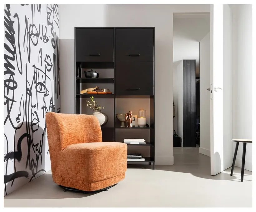 Narancssárga bársony fotel Atty – WOOOD