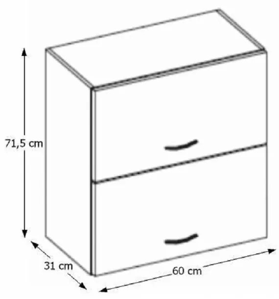 Felső konyhaszekrény 60 GU-72 Pleitton. 1014779