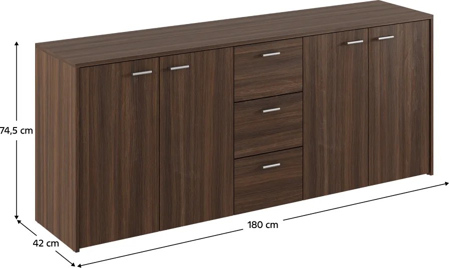 HUGOS 180 szekrény, tabacco dió