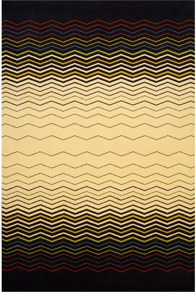 230x340 cm Cikk-cakk Szőnyeg Standard Naila Sötétkék