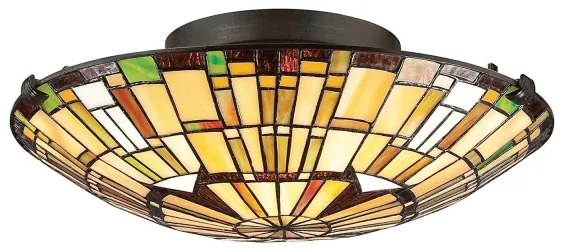 Quoizel QZ-REED-F-VB - Tiffany stílusú mennyezeti lámpa REED 2xE27/60W/230V, átm. 42 cm