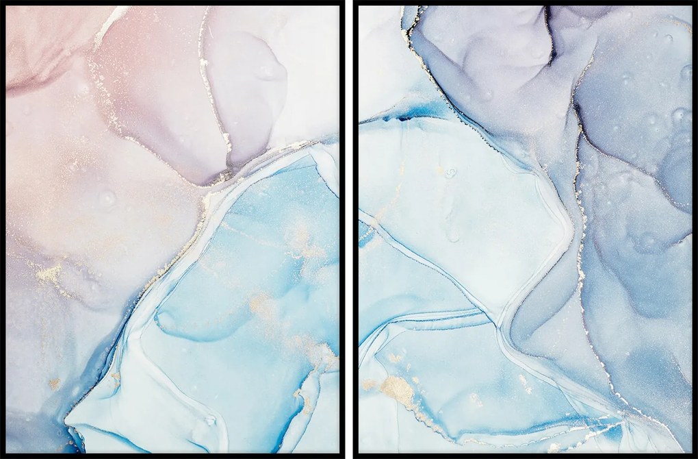 Akvarellek Grafika poszter diptichon fotopp 2db- 50x70