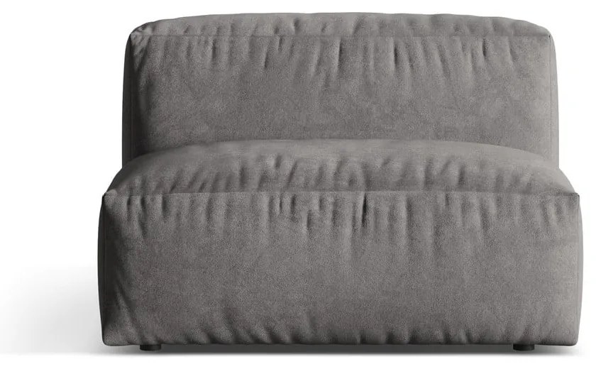 Szürke bársony kanapé modul (középső rész) Martina – Micadoni