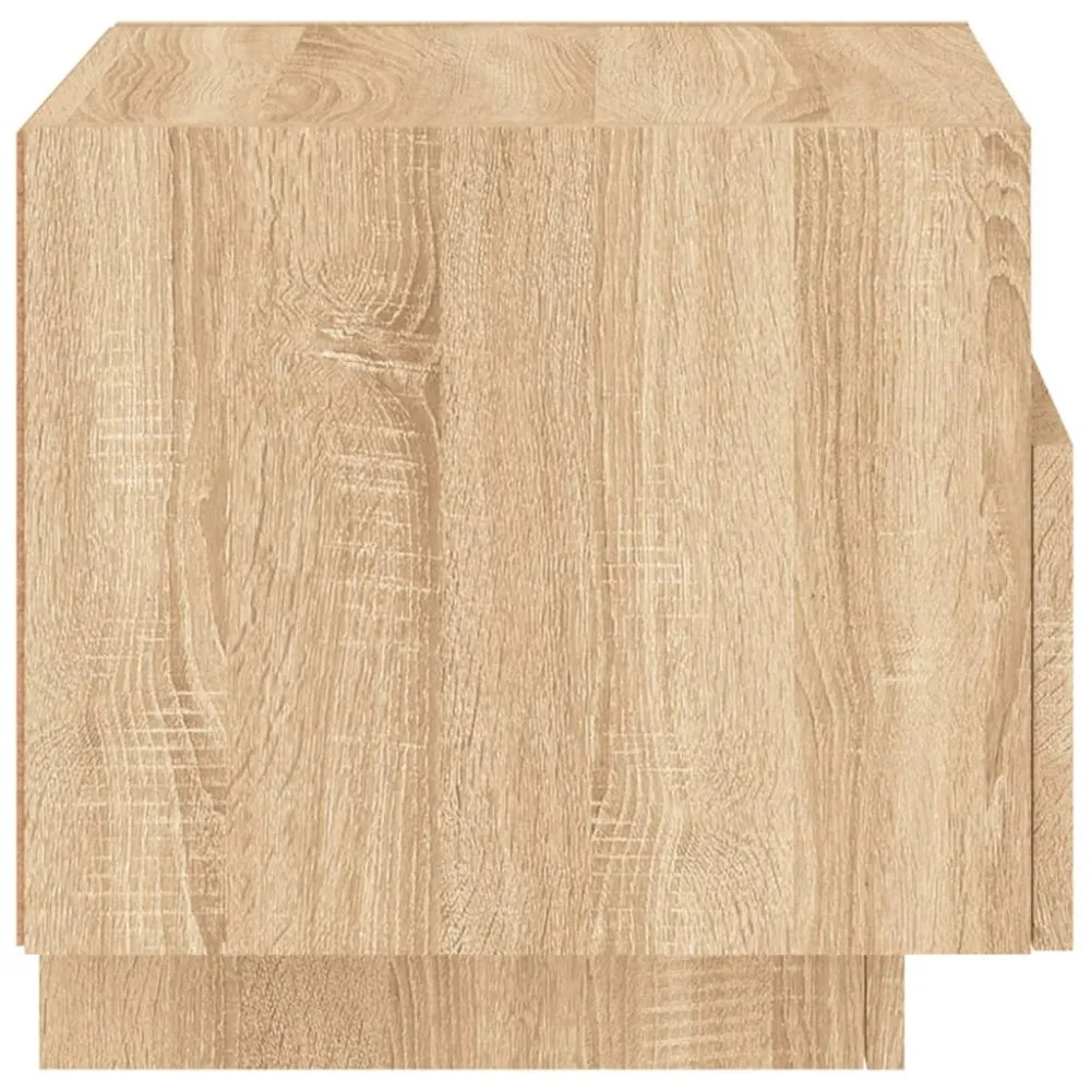 2 db sonoma tölgy színű éjjeliszekrény LED-ekkel 40x39x37 cm
