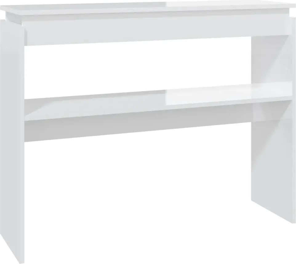 vidaXL magasfényű fehér szerelt fa tálalóasztal 102 x 30 x 80 cm