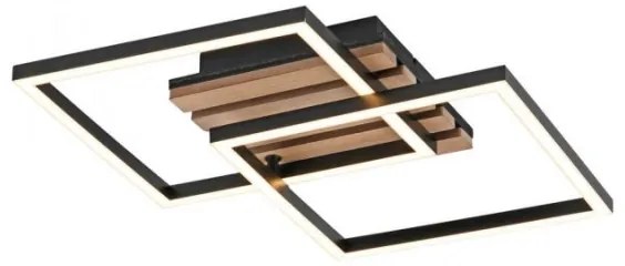JUST LIGHT. 14053-79 - LED mennyezeti lámpatest AKUSTIKA LED/15W/230V tölgy/fekete
