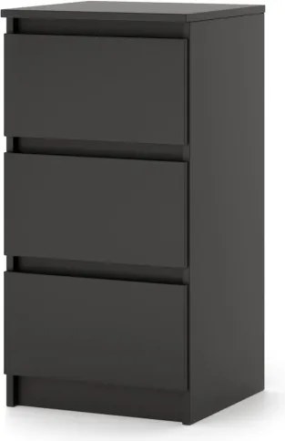 SIMPLE komód 40 cm 3 fiók fekete
