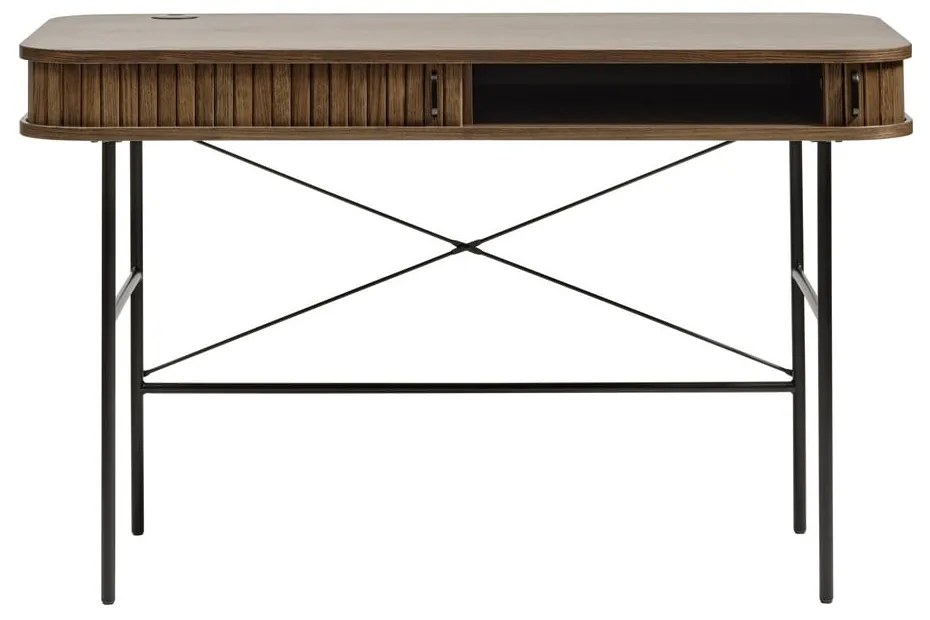 Íróasztal tölgyfa dekorral 60x120 cm Nola – Unique Furniture