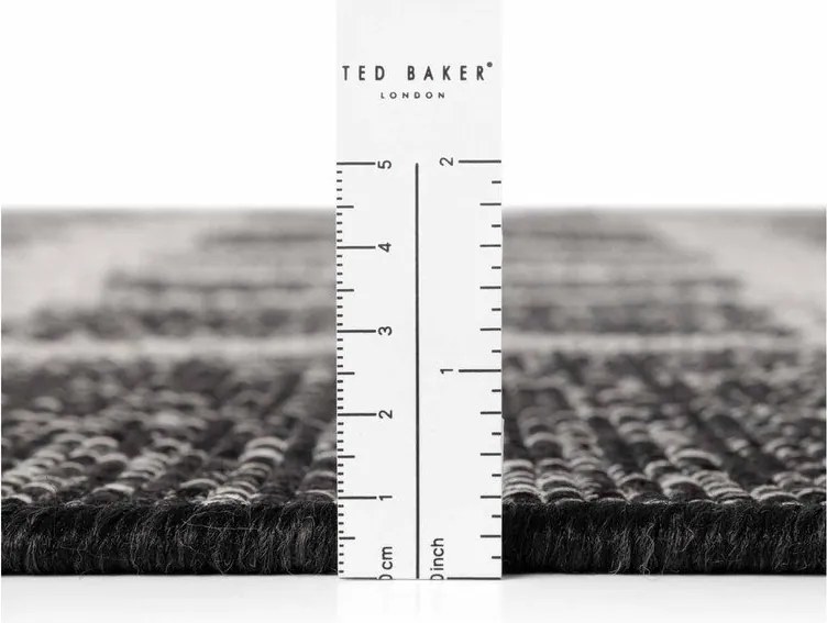 Fekete-krémszínű kültéri-beltéri szőnyeg 120x170 cm Haringey Ruskin – Ted Baker