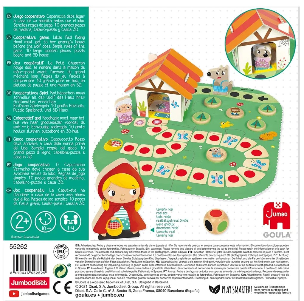 Első társasjátékom - Piroska és a Farkas - Kooperatív társasjáték - 2 év+