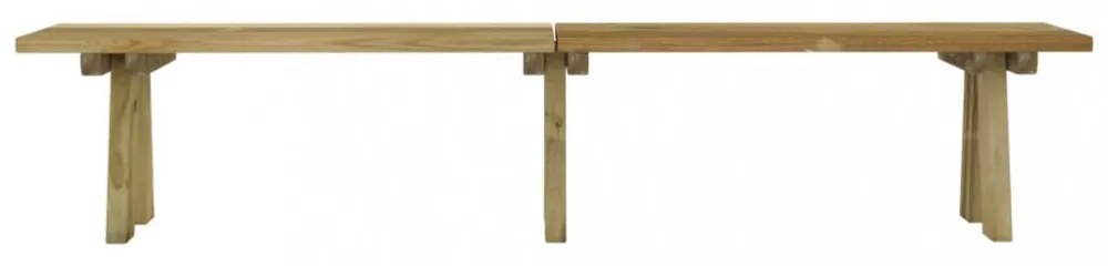 impregnált tömör fenyőfa kerti pad 220 cm