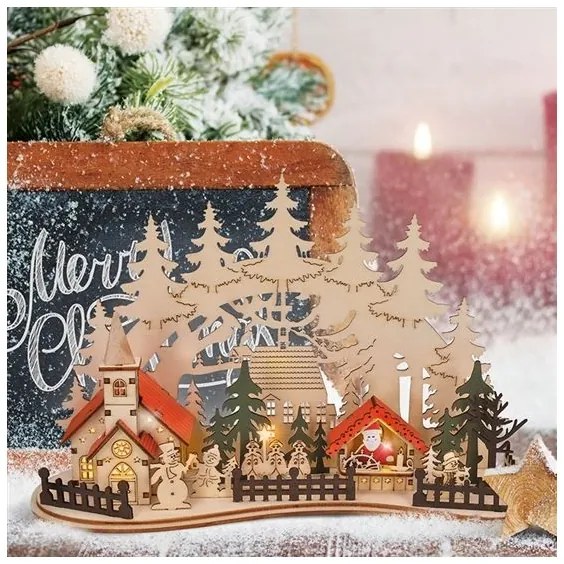 Solight 1V250 - LED Karácsonyi dekoráció LED/2xAAA kisváros