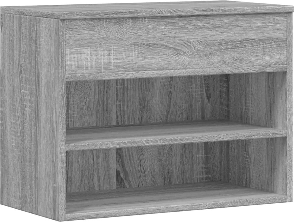 vidaXL szürke sonoma színű cipőtároló pad 60x30x45 cm