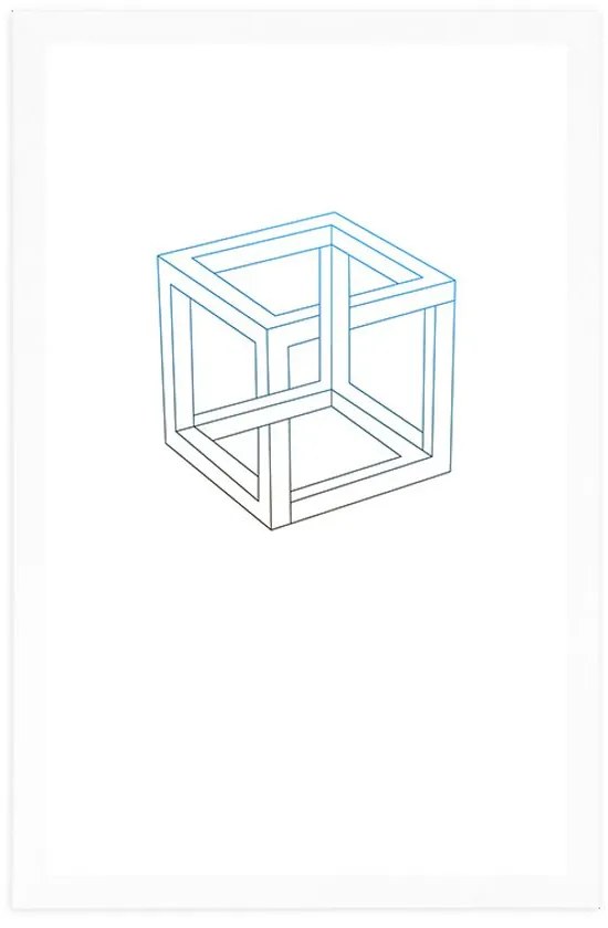 Poszter paszportuval minimalista kocka