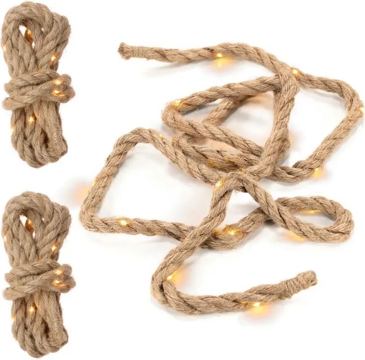 LED dekoratív kötélkészlet 25 LED meleg fehér 3 db