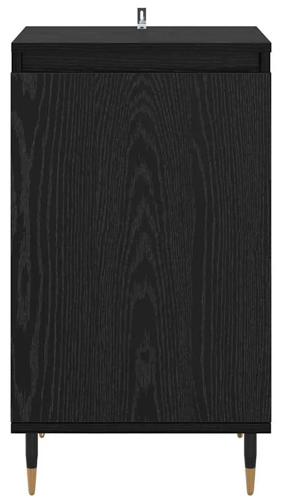 Széf 2 pcs Fekete tölgy 40 x 35 x 70 cm Műszaki fa és vas