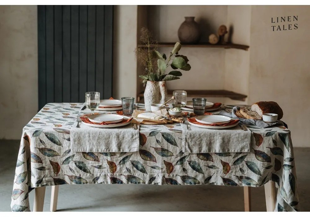 Len asztalterítő 140x140 cm Golden Fall – Linen Tales
