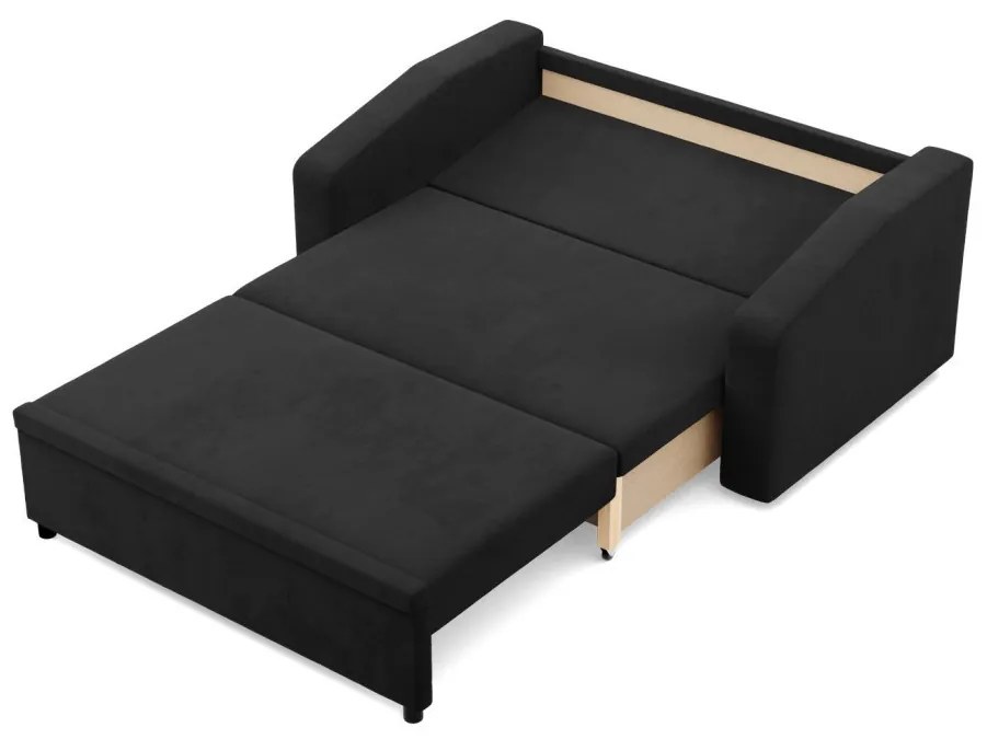 Zeus kanapé, szövet anyag, hab töltet, döntött kartámasz, fekete