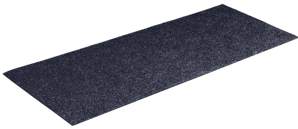 15 db öntapadós lépcsőszőnyeg, 60 x 25 cm, szürke-kék, téglalap alakú