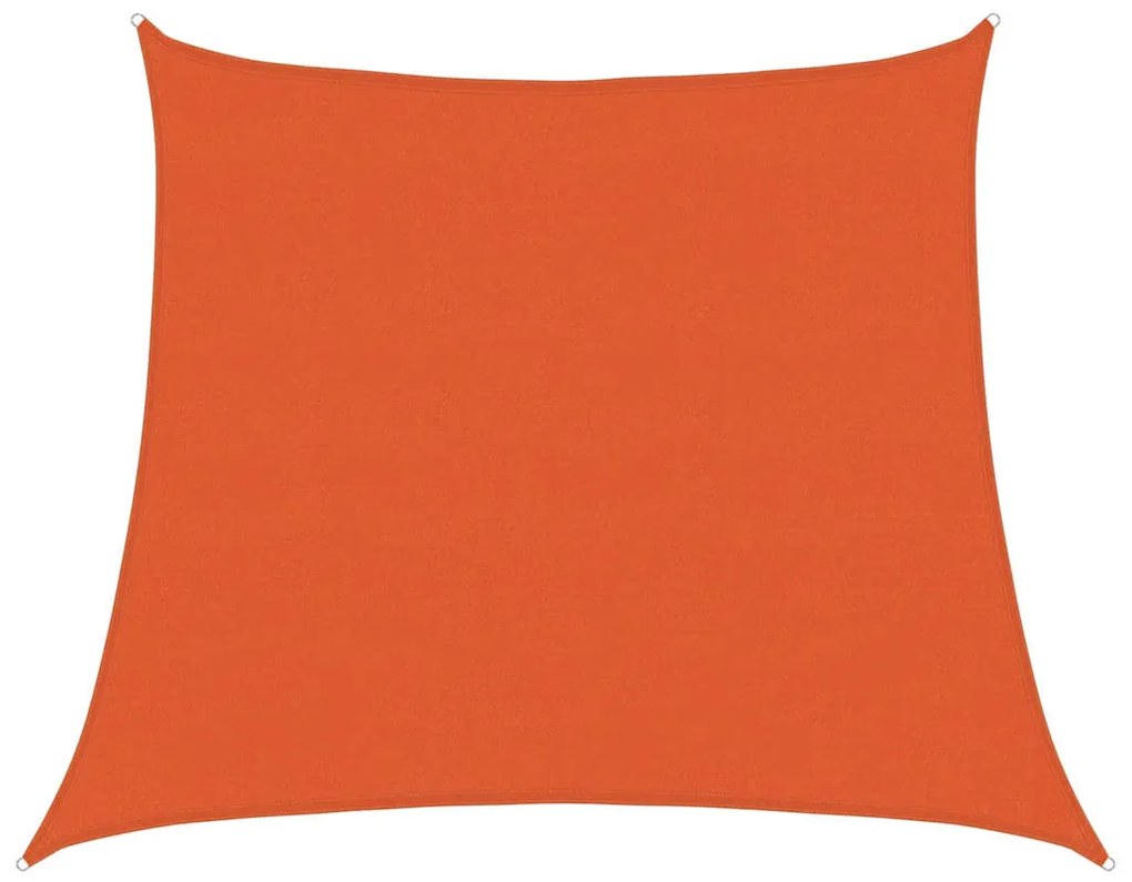 narancssárga trapéz alakú HDPE napvitorla 160 g/m² 4/5x4 m