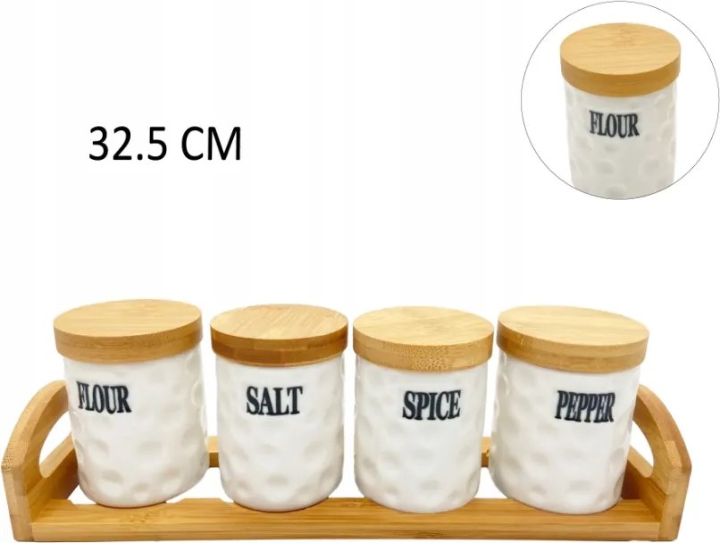 Kerámia Fűszertartó Készlet 4db-os