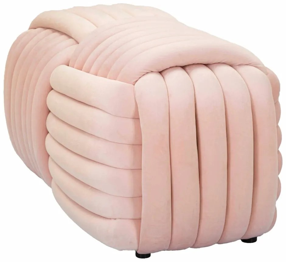 Világos rózsaszín bársony pad Softy – Mauro Ferretti