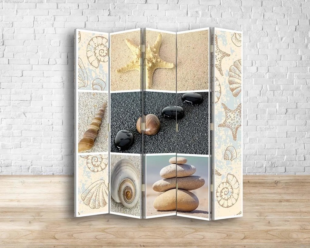 Gario Paraván Tengeri szimbólumok Méret: 180 x 170 cm, Kivitelezés: Parafa paraván