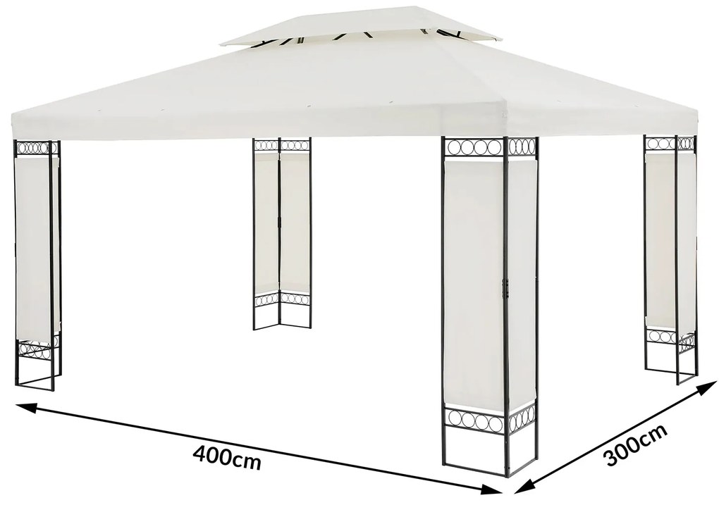 Deuba Kerti pavilon Elda 3x4 m - krém színű