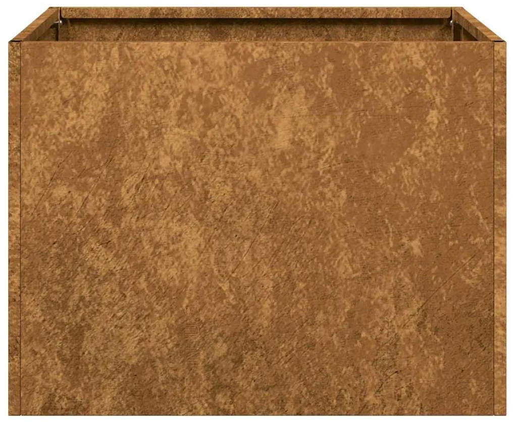 ültető rozsdás 40x40x30 cm időjárásálló acélból