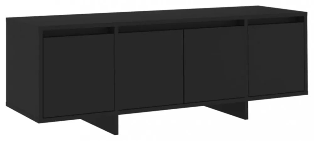 fekete szerelt fa fali TV-szekrény 120x30x40,5 cm