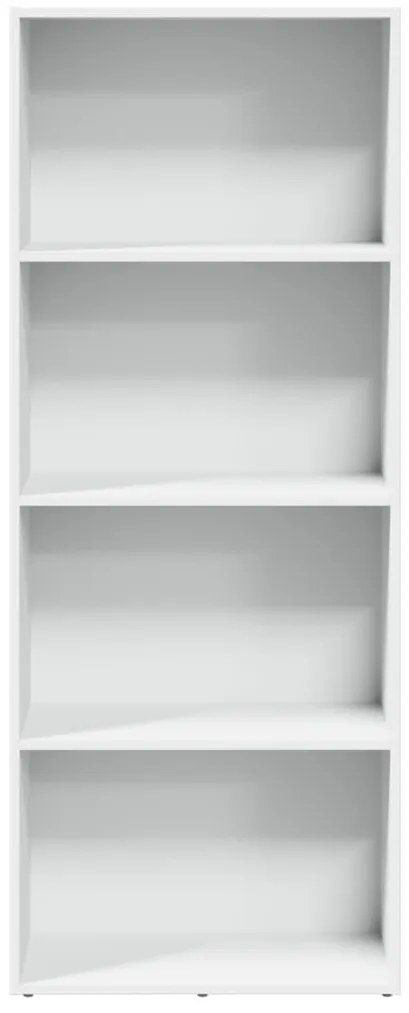 fehér szerelt fa könyvespolc 60 x 30 x 152 cm