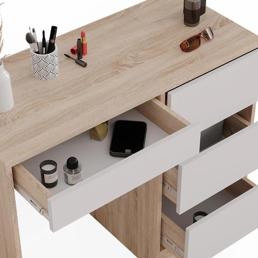 Fiókos íróasztal 90x40x75cm szürke FUR1953-1