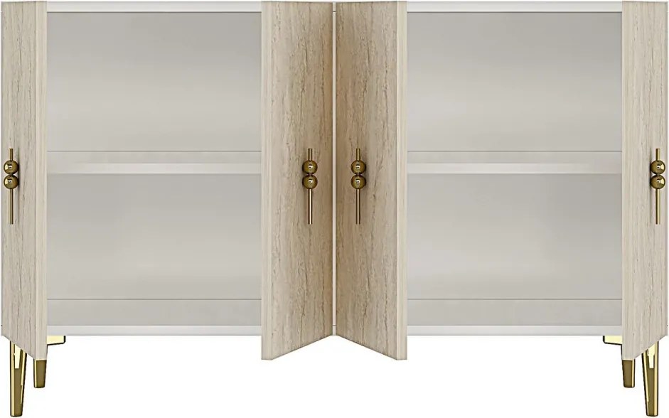 Salkım 120 - White, Travertine, Gold