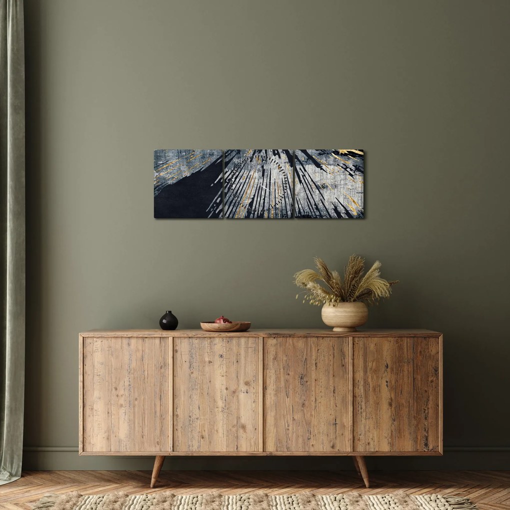 Kép - Absztrakció (órával) (90x30 cm)