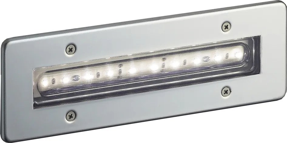 NOVOLUX 305C-L0102F-30 SYNA Kültéri Falba Építhető Lámpa Fehér, Ezüst LED IP68