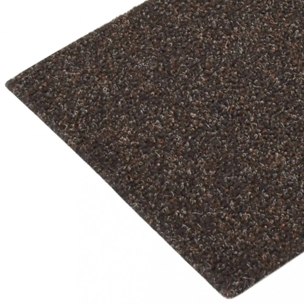 15 db sötétbarna négyszögletes öntapadó lépcsőszőnyeg 60x25 cm