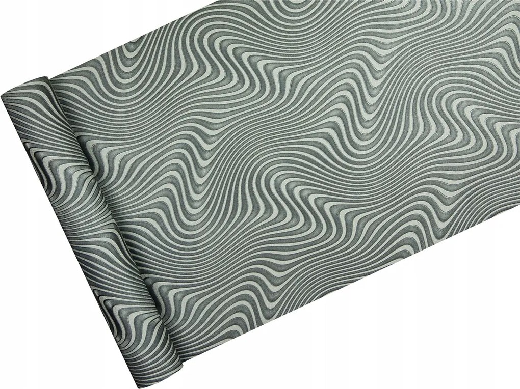 Modern tapéta Domború szövet 3d szürke