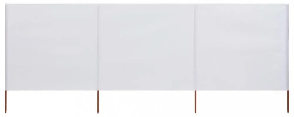 fehér szövet 3-paneles szélellenző 400 x 120 cm