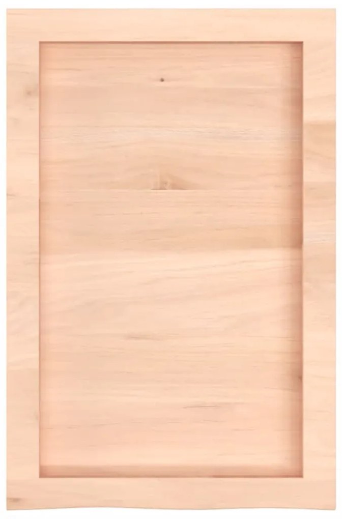 kezeletlen tömör tölgyfa fali polc 40x60x(2-4) cm