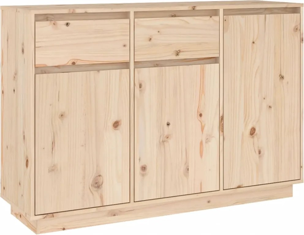 vidaXL tömör fenyőfa tálalószekrény 110 x 34 x 75 cm