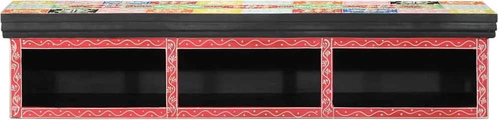 vidaXL TV szekrény polcokkal Sokszínű 100 x 30 x 22 cm Faanyag