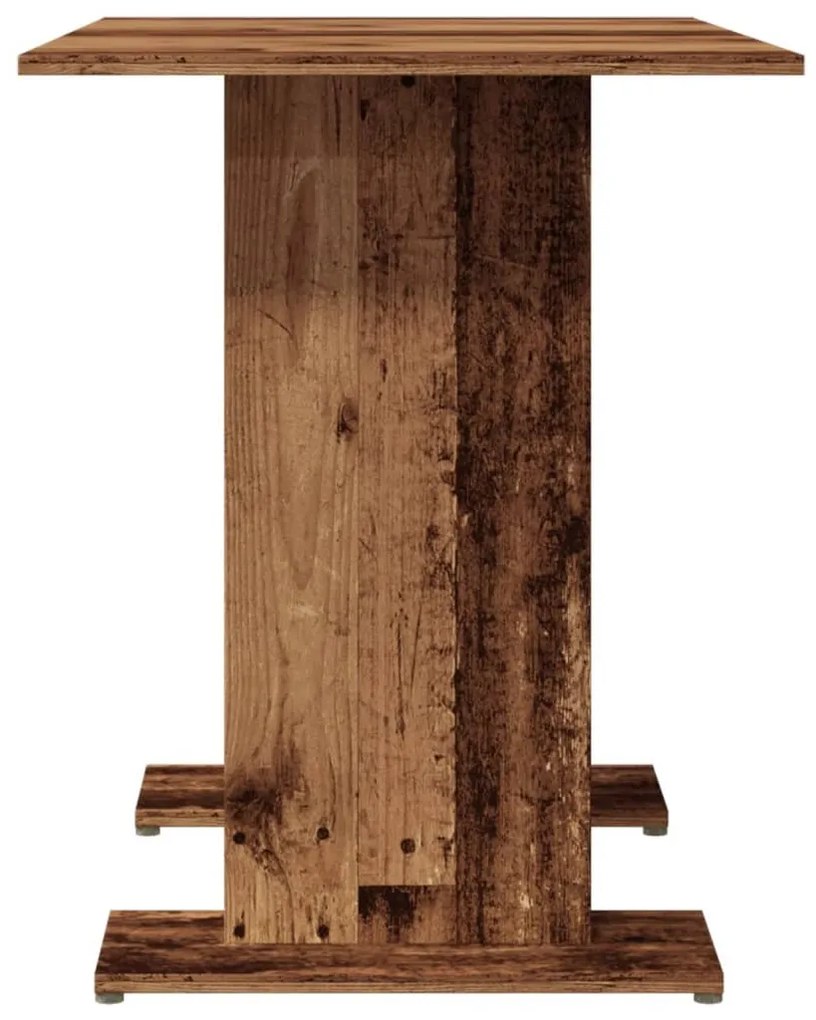 antik fa színű szerelt fa étkezőasztal 110 x 60 x 75 cm