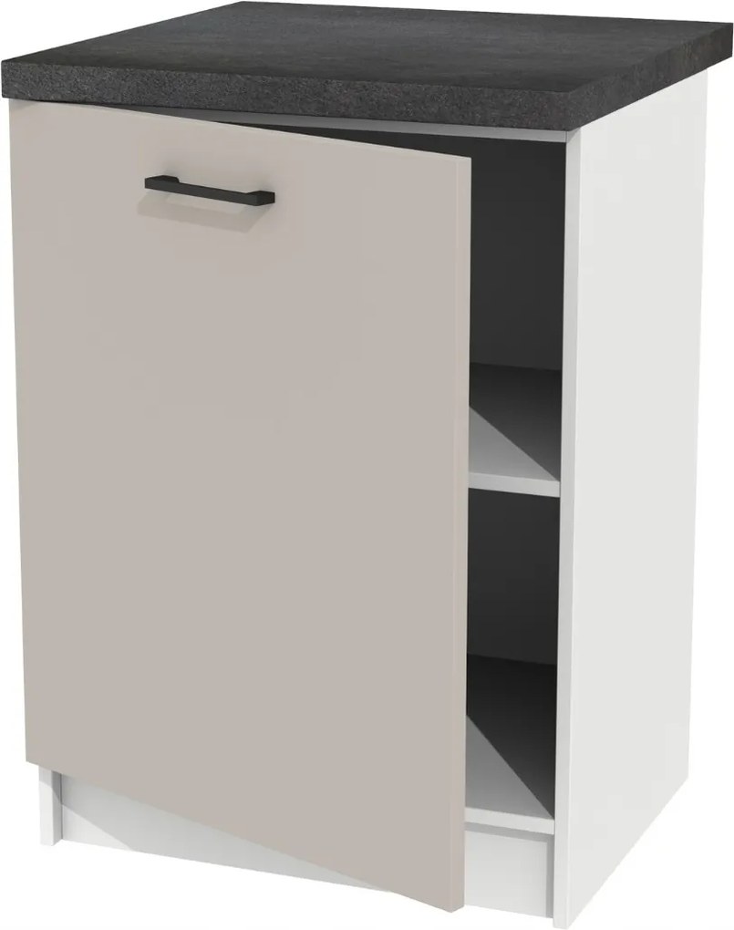 Alsó konyhaszekrény 60 cm Kasmír szett District Dark munkalappal