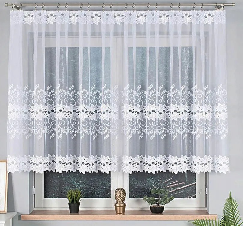 Mg Függöny jacquard 648/107 350x130cm Kész Szalaggal