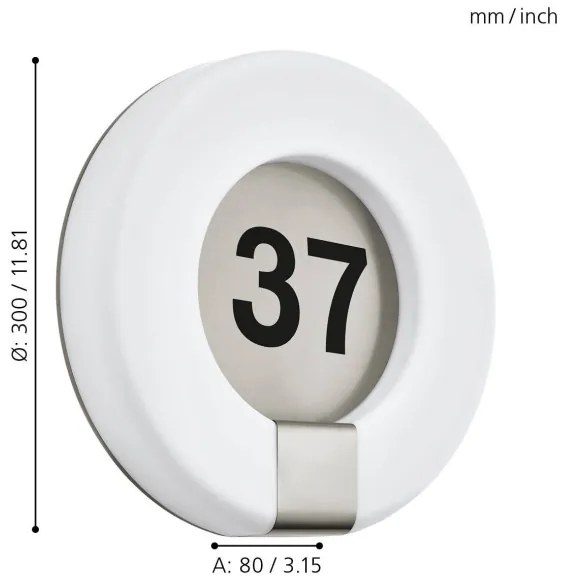 Eglo 98147 - LED Házszám MARCHESA LED/15W/230V IP44