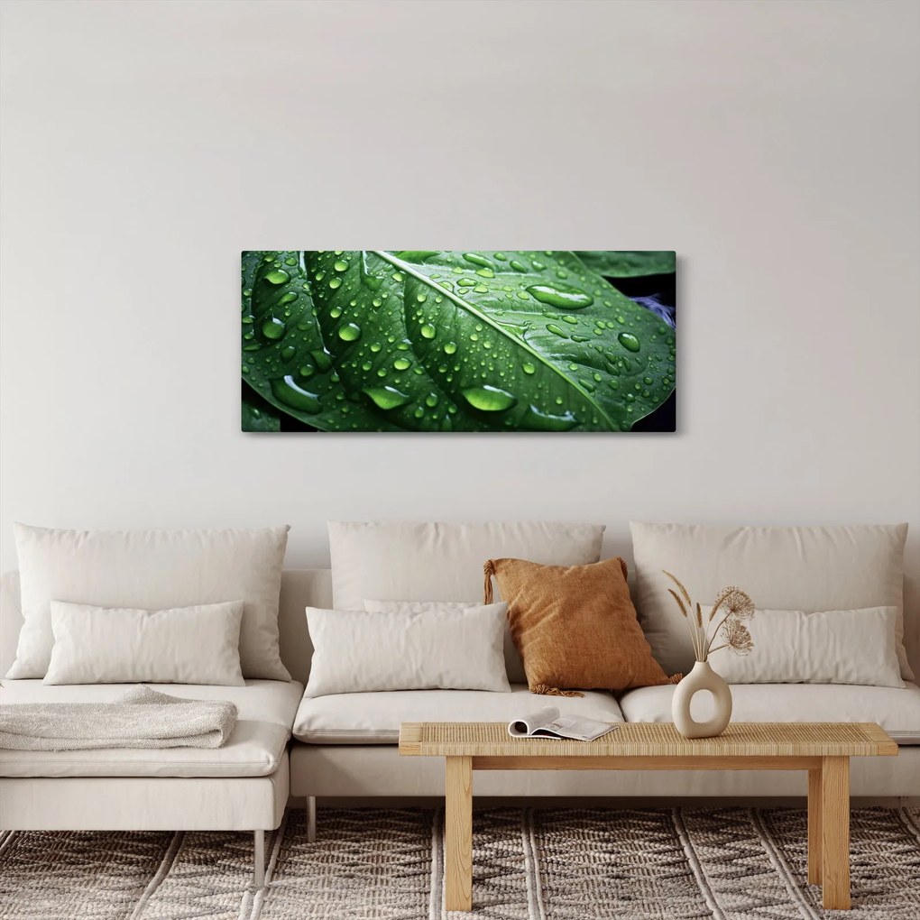 Kép - Részlet levél eső után (120x50 cm)