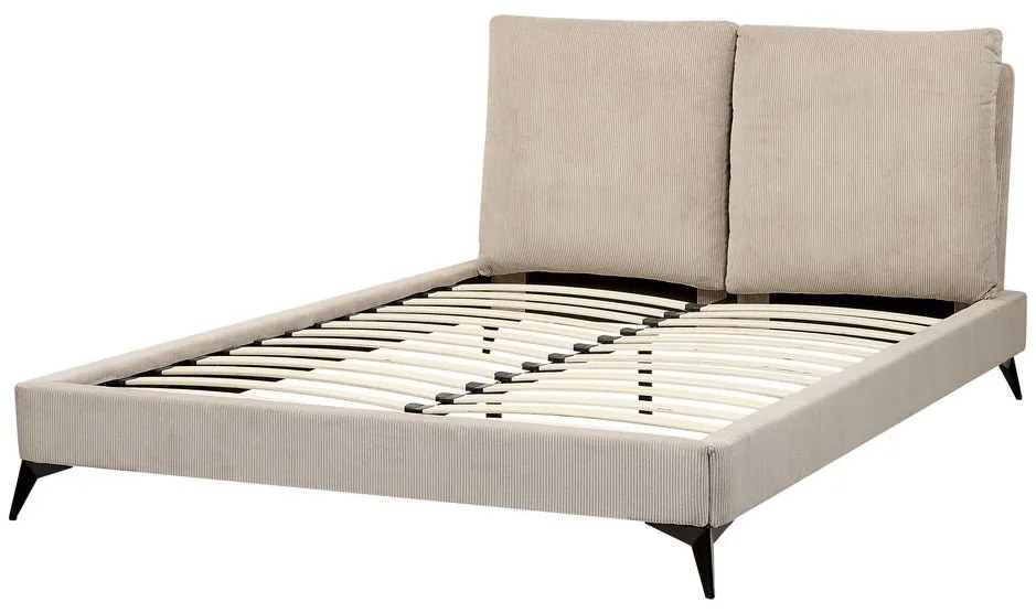 Franciaágy 140 cm Mellody (szürkésbézs) (ágyráccsal). 1081351