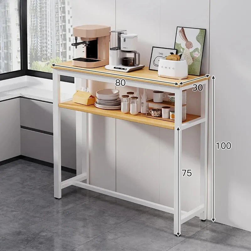 Konyhai bárasztal 100x30x80 fekete KZ01-2