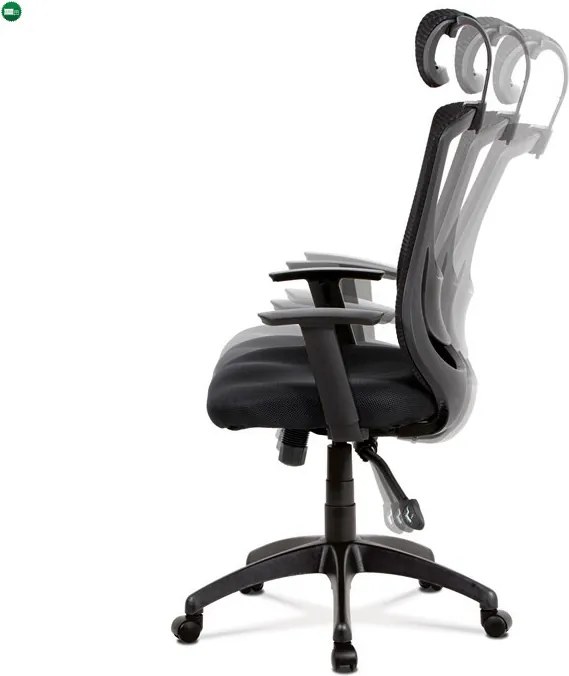 Fekete Hálós Irodai Szék, Szinkron Mechanikával. KA-A186 BK