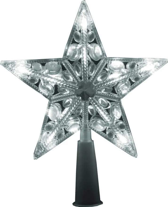 Karácsonyfa csillag ezüst 19 cm Karácsony